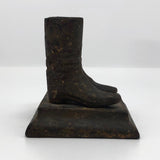 Antique Cast Iron Western Style Boots Match Safe