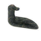 Striking Signed Inuit Black Stone Duck