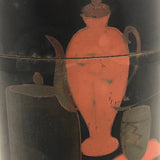 Black and Red Hand-painted Japanese Tea Caddy
