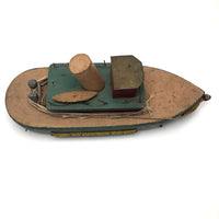 Sweet Old Handmade Wooden Toy Boat