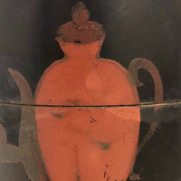 Black and Red Hand-painted Japanese Tea Caddy