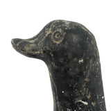 Striking Signed Inuit Black Stone Duck