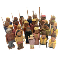 Amazing One of a Kind Folk Army of 26 Colorful Figures and Soldiers