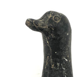 Striking Signed Inuit Black Stone Duck