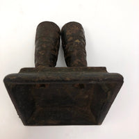 Antique Cast Iron Western Style Boots Match Safe