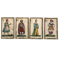C. 1830s Handmade, Hand-colored Oversized Cards (Set of 24) Adapted from D.W. Kellogg's Alphabet of Different Nations