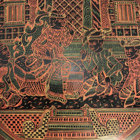 Burmese Yun-De Lacquer Box with 10 Plates