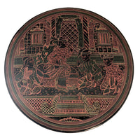 Burmese Yun-De Lacquer Box with 10 Plates