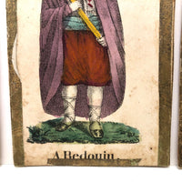 C. 1830s Handmade, Hand-colored Oversized Cards (Set of 24) Adapted from D.W. Kellogg's Alphabet of Different Nations