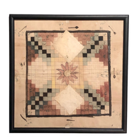 Stunning Double-Sided, Framed Ink and Watercolor Yantra Drawing