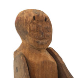 Primitively Carved, Jointed Man with Great Face