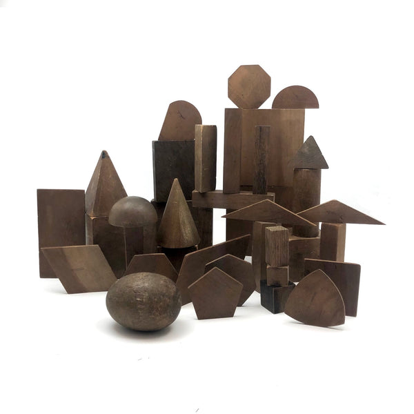 Beautiful Antique Wooden Geometric Solids and Planes
