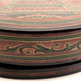 Burmese Yun-De Lacquer Box with 10 Plates