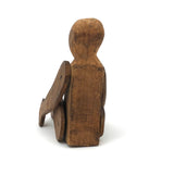 Primitively Carved, Jointed Man with Great Face