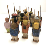 Amazing One of a Kind Folk Army of 26 Colorful Figures and Soldiers