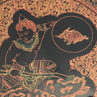 Burmese Yun-De Lacquer Box with 10 Plates