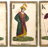 C. 1830s Handmade, Hand-colored Oversized Cards (Set of 24) Adapted from D.W. Kellogg's Alphabet of Different Nations