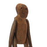 Primitively Carved, Jointed Man with Great Face