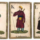 C. 1830s Handmade, Hand-colored Oversized Cards (Set of 24) Adapted from D.W. Kellogg's Alphabet of Different Nations