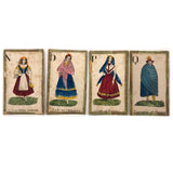 C. 1830s Handmade, Hand-colored Oversized Cards (Set of 24) Adapted from D.W. Kellogg's Alphabet of Different Nations