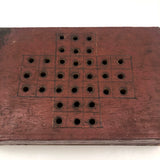Great Old Make Do Cigar Box Marbles Solitaire Board