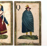 C. 1830s Handmade, Hand-colored Oversized Cards (Set of 24) Adapted from D.W. Kellogg's Alphabet of Different Nations
