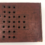 Great Old Make Do Cigar Box Marbles Solitaire Board