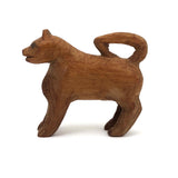 Sweet Little Carved Dog with Handle Tail