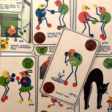 Snip Orakel Karten Mid-Century German Prophecy Cards