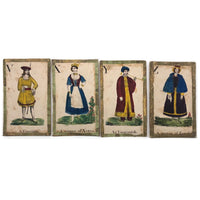 C. 1830s Handmade, Hand-colored Oversized Cards (Set of 24) Adapted from D.W. Kellogg's Alphabet of Different Nations