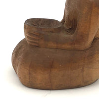 Tiny Cherokee Carving of Woman Holding Bowl by Watty