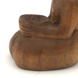 Tiny Cherokee Carving of Woman Holding Bowl by Watty