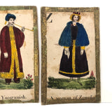 C. 1830s Handmade, Hand-colored Oversized Cards (Set of 24) Adapted from D.W. Kellogg's Alphabet of Different Nations