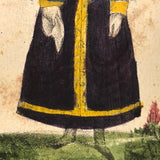 C. 1830s Handmade, Hand-colored Oversized Cards (Set of 24) Adapted from D.W. Kellogg's Alphabet of Different Nations