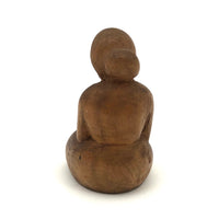 Tiny Cherokee Carving of Woman Holding Bowl by Watty