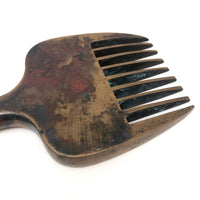 Gorgeous 19th C. Solid Brass Comb for Coverlet Manufacture, Pennsylvania