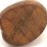Tiny Cherokee Carving of Woman Holding Bowl by Watty