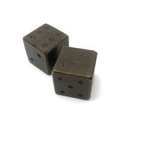 Vintage Solid Brass Oversized Dice