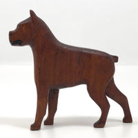 Hand-carved Wooden Boxer Dog