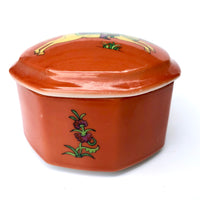 Pair of Vintage Mann, Japan ''Persian Hunter Circa 1642’ Handcrafted Porcelain Lidded Boxes / Bowls
