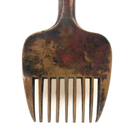 Gorgeous 19th C. Solid Brass Comb for Coverlet Manufacture, Pennsylvania