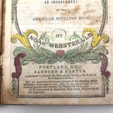 1844 Elementary Spelling Book by Noah Webster with Lots of Good Words!