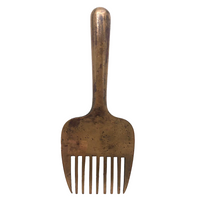 Gorgeous 19th C. Solid Brass Comb for Coverlet Manufacture, Pennsylvania