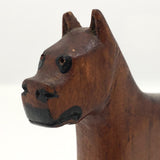 Hand-carved Wooden Boxer Dog