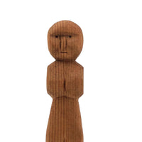 Worried Looking Little Carved Woman