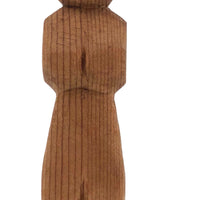 Worried Looking Little Carved Woman