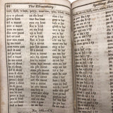 1844 Elementary Spelling Book by Noah Webster with Lots of Good Words!