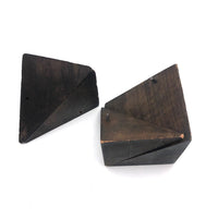 Antique Divided Cube Geometric Solid Wooden Form