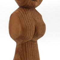 Worried Looking Little Carved Woman