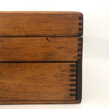 Handmade Wooden Box with Top Opening, Drawer, Side Handles and Dovetailed Corners
